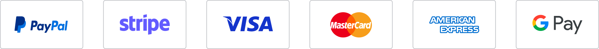 Accepted Payment Method Logos